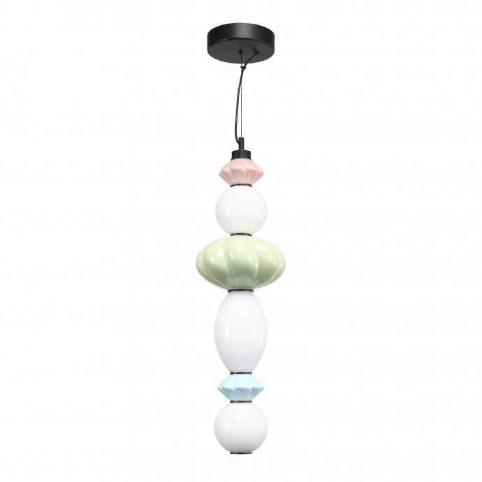 SL6134.433.01 Светильник подвесной ST-Luce черный/розовый, зеленый, синий, опаловый LED 1*24W 3000K FLORENTINI
