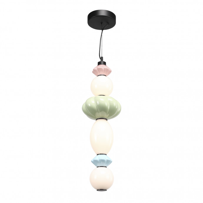 SL6134.433.01 Светильник подвесной ST-Luce черный/розовый, зеленый, синий, опаловый LED 1*24W 3000K FLORENTINI