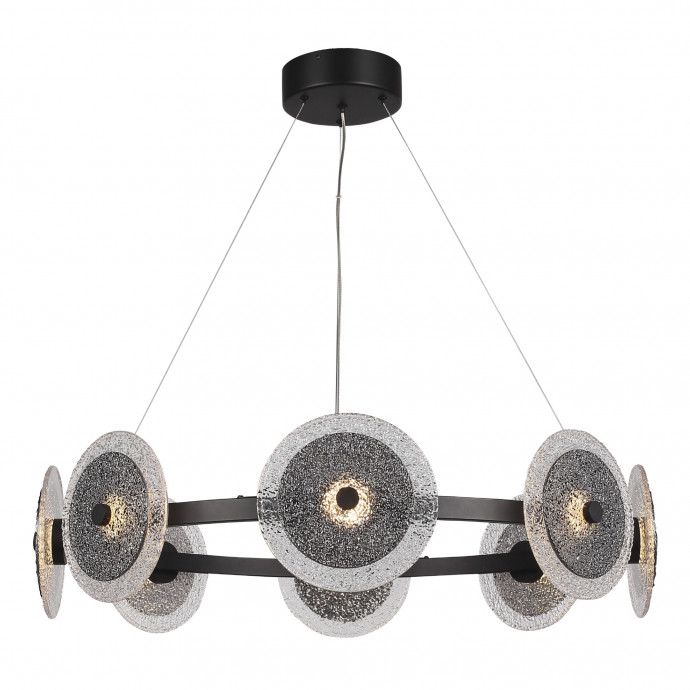 SL6142.443.01 Светильник подвесной ST-Luce черный/дымчатый LED 1*44W 4000K ALUMNO