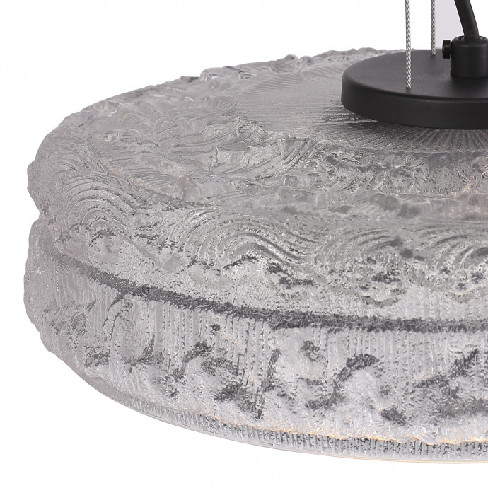 SL6143.403.01 Светильник подвесной ST-Luce черный/прозрачный LED 1*15W 4000K ANTIKE