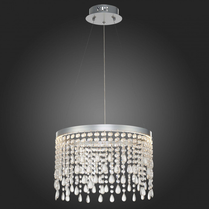 SL6201.103.24 Люстра подвесная ST-Luce Серебристый/Прозрачный LED 1*24W 3000K/4000K/6000K VEGA