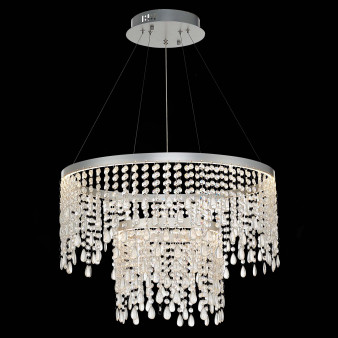 SL6201.103.55 Люстра подвесная ST-Luce Серебристый/Прозрачный LED 1*55W 3000K/4000K/6000K VEGA