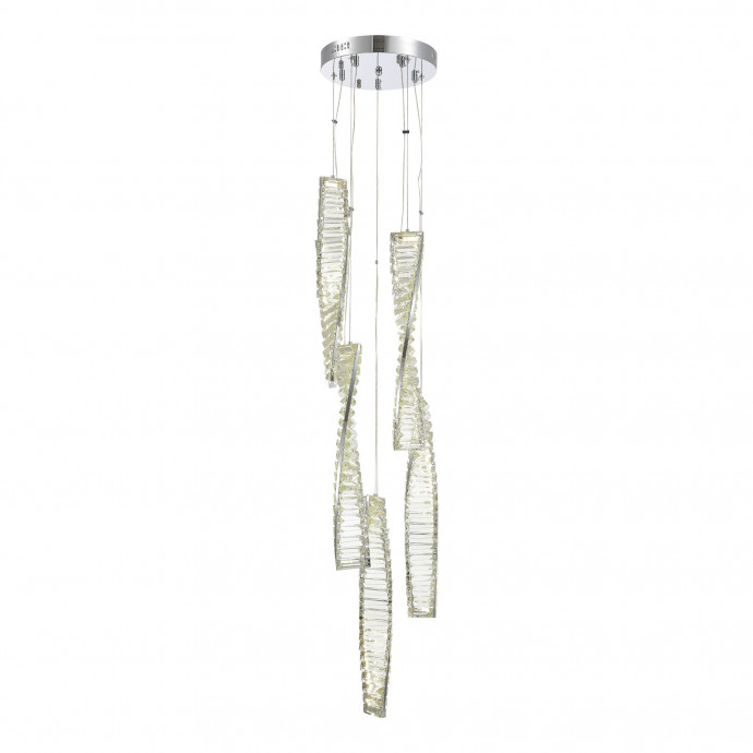 SL6205.103.05 Светильник подвесной ST-Luce Хром/Прозрачный LED 1*55W 4000K ELICA