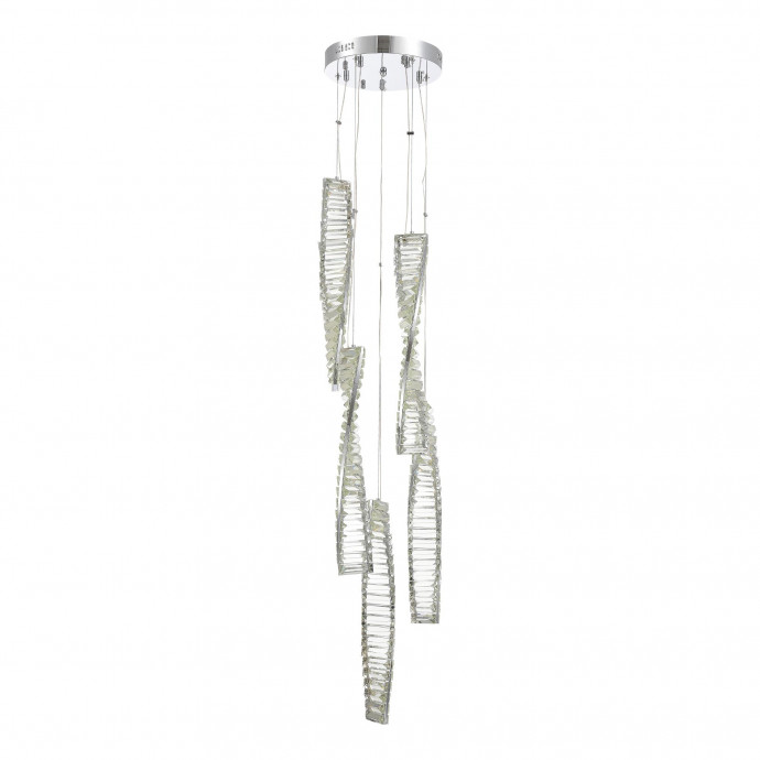 SL6205.103.05 Светильник подвесной ST-Luce Хром/Прозрачный LED 1*55W 4000K ELICA