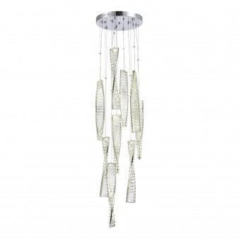 SL6205.103.09 Светильник подвесной ST-Luce Хром/Прозрачный LED 1*99W 4000K ELICA