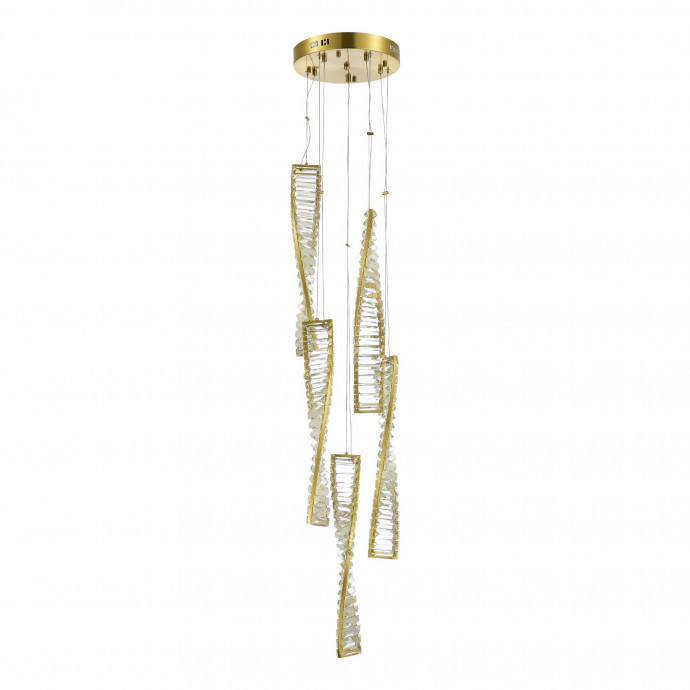 SL6205.303.05 Светильник подвесной ST-Luce Латунь/Прозрачный LED 1*55W 4000K ELICA