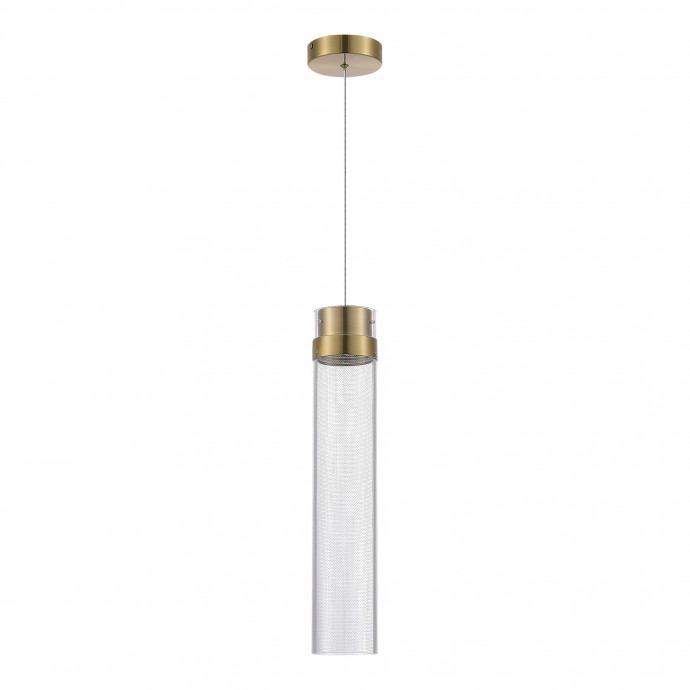 SL6236.303.01 Светильник подвесной ST-Luce Латунь/Прозрачный LED 1*12W 4000K CHAMPAGNE