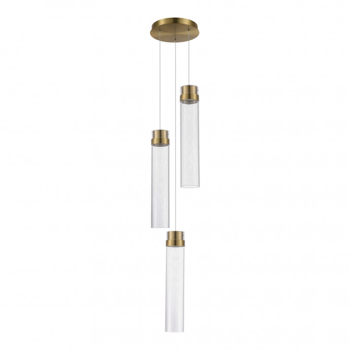 SL6236.303.03 Светильник подвесной ST-Luce Латунь/Прозрачный LED 3*12W 4000K CHAMPAGNE