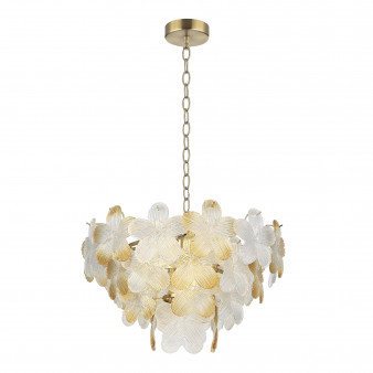 SL6240.203.06 Светильник подвесной ST-Luce золотистый/Прозрачный, янтарный E14 6*60W TENDER