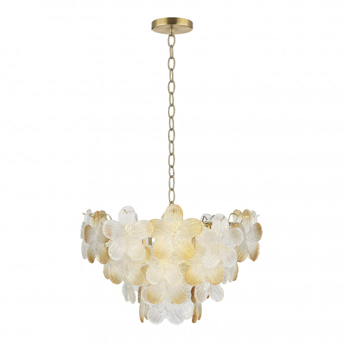 SL6240.203.06 Светильник подвесной ST-Luce золотистый/Прозрачный, янтарный E14 6*60W TENDER