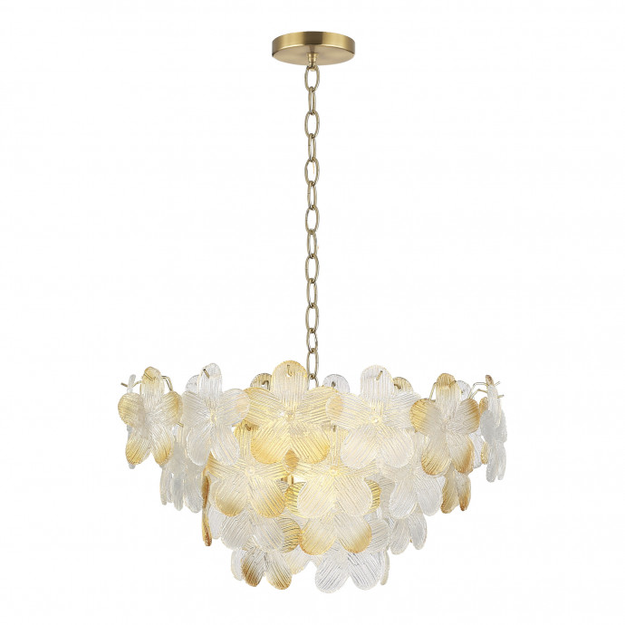 SL6240.203.12 Светильник подвесной ST-Luce золотистый/Прозрачный, янтарный E14 12*60W TENDER