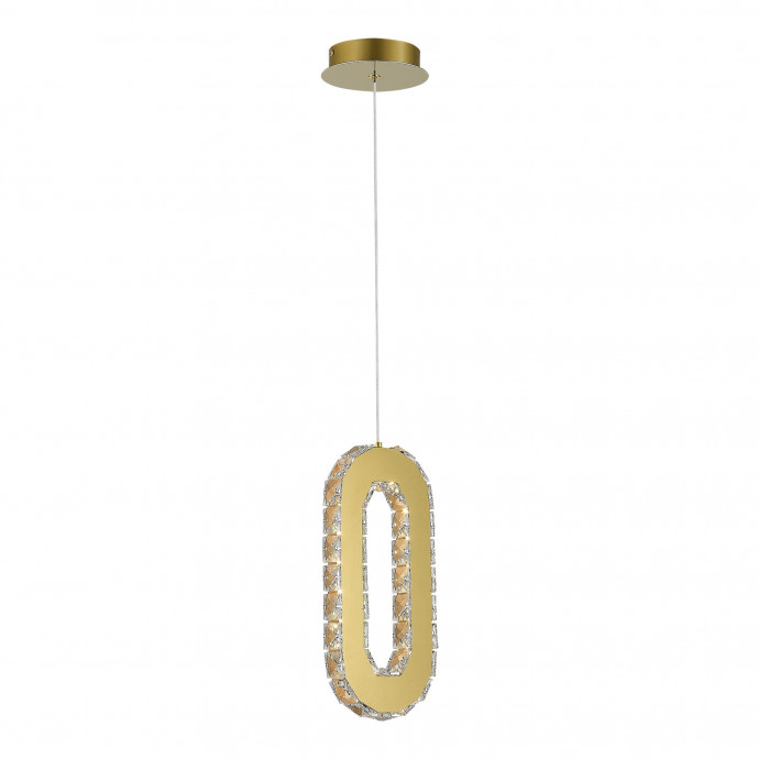 SL6506.203.01 Светильник подвесной ST-Luce Золотистый/Золотистый, Прозрачный LED 1*9W 3000K ALLUNGO