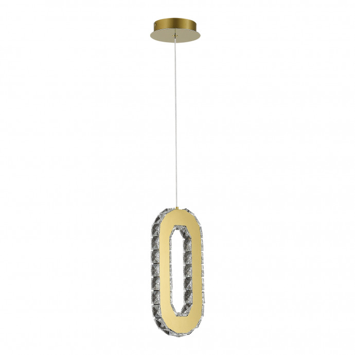SL6506.203.01 Светильник подвесной ST-Luce Золотистый/Золотистый, Прозрачный LED 1*9W 3000K ALLUNGO