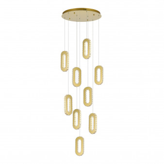 SL6506.203.09 Светильник подвесной ST-Luce Золотистый/Золотистый, Прозрачный LED 9*9W 3000K ALLUNGO