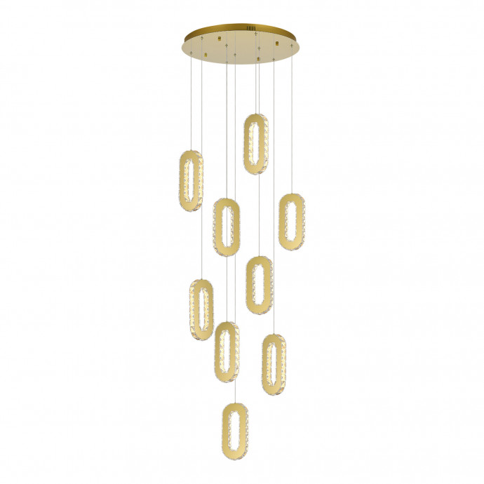 SL6506.203.09 Светильник подвесной ST-Luce Золотистый/Золотистый, Прозрачный LED 9*9W 3000K ALLUNGO