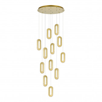 SL6506.203.12 Светильник подвесной ST-Luce Золотистый/Золотистый, Прозрачный LED 12*9W 3000K ALLUNGO