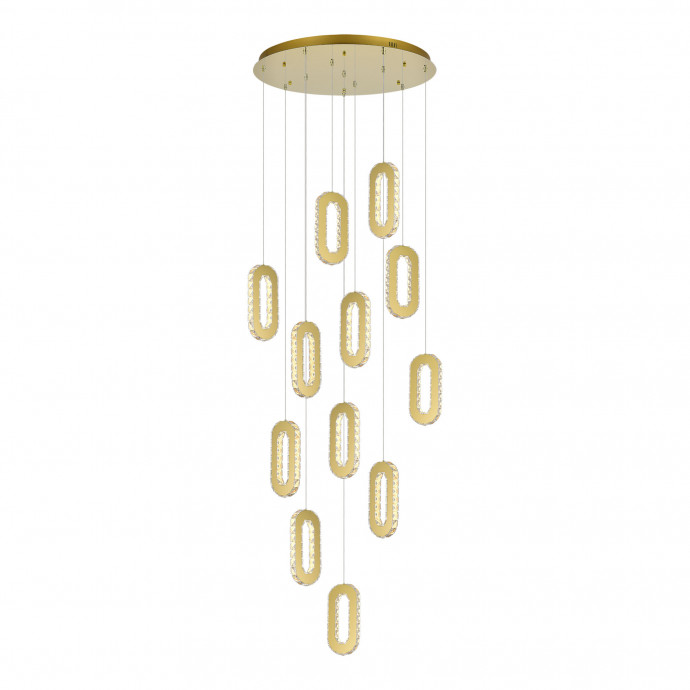 SL6506.203.12 Светильник подвесной ST-Luce Золотистый/Золотистый, Прозрачный LED 12*9W 3000K ALLUNGO