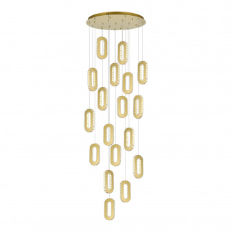 SL6506.203.18 Светильник подвесной ST-Luce Золотистый/Золотистый, Прозрачный LED 18*9W 3000K ALLUNGO