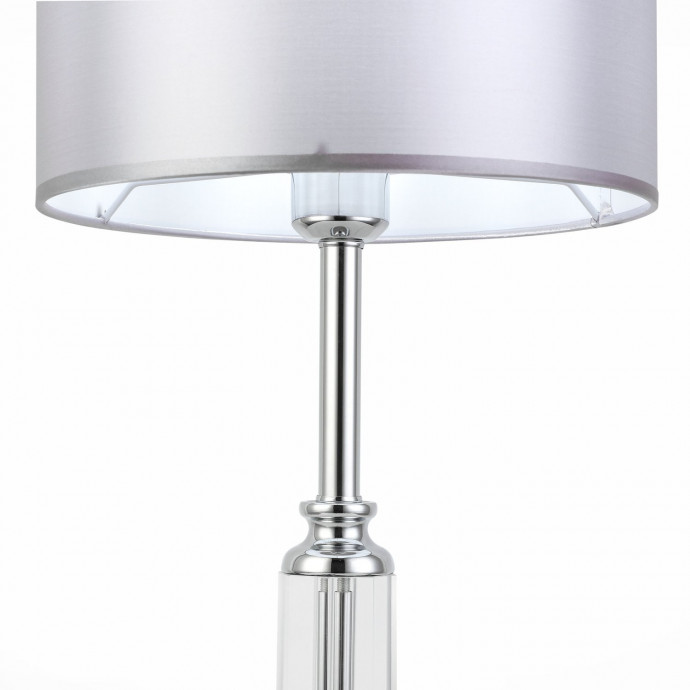 SLE107204-01 Прикроватная лампа Хром/Светло-серый E14 1*40W SNERE