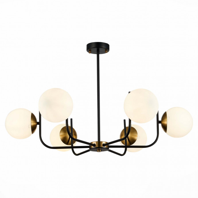 SLE1098-402-06 Светильник потолочный Черный, Латунь/Белый E27 6*60W CIANE