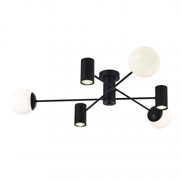 SLE1105-402-06 Светильник потолочный Черный/Белый GU10+E27 3+3*5+60W RAITO