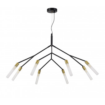 SLE1129-403-08 Светильник подвесной Черный, латунь/Белый G9 8*5W KAITO