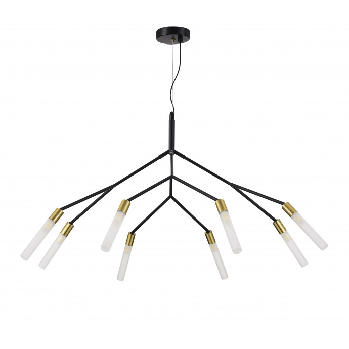 SLE1129-403-08 Светильник подвесной Черный, латунь/Белый G9 8*5W KAITO
