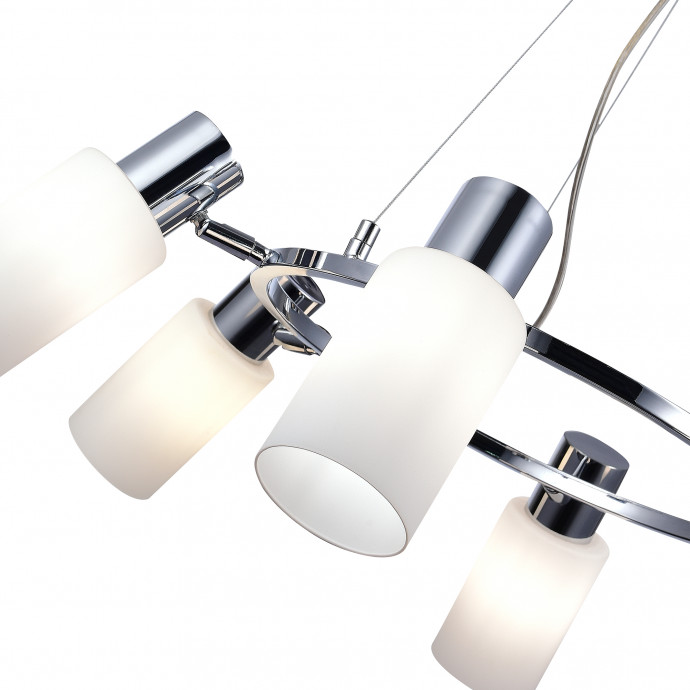 SLE1139-103-06 Светильник подвесной Хром/Белый E14 6*60W GESSI