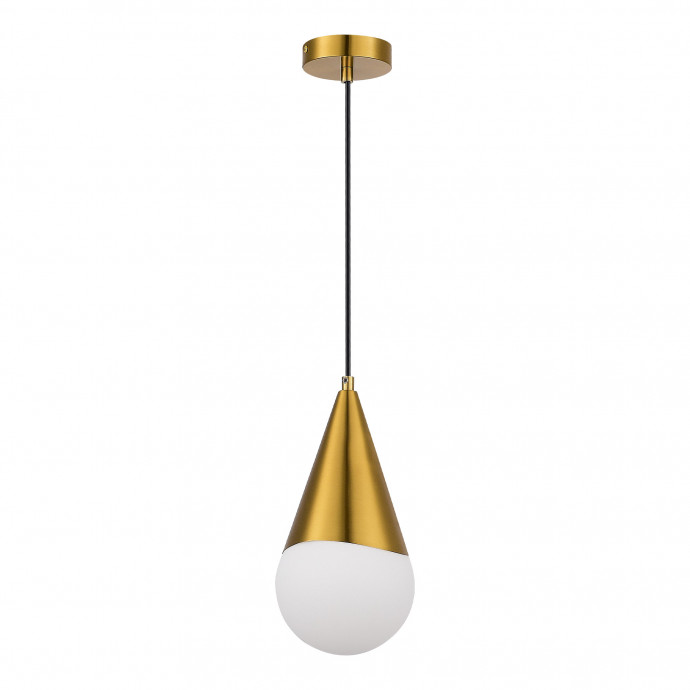 SLE1197-203-01 Светильник подвесной Золотистый/Белый E27 1*40W FIORI