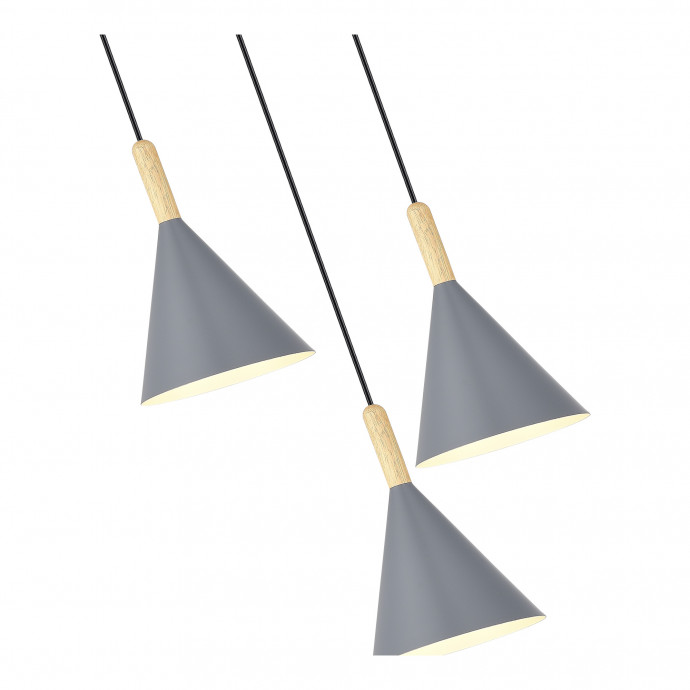 SLE1255-433-03 Светильник подвесной Черный/Серый E27 3*40W ARKET