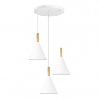 SLE1255-513-03 Светильник подвесной Белый/Белый E27 3*40W ARKET