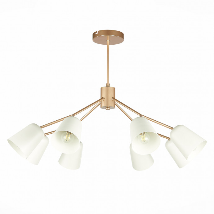 SLE155902-08 Светильник потолочный Золотистый/Белый E14 8*40W MARIO