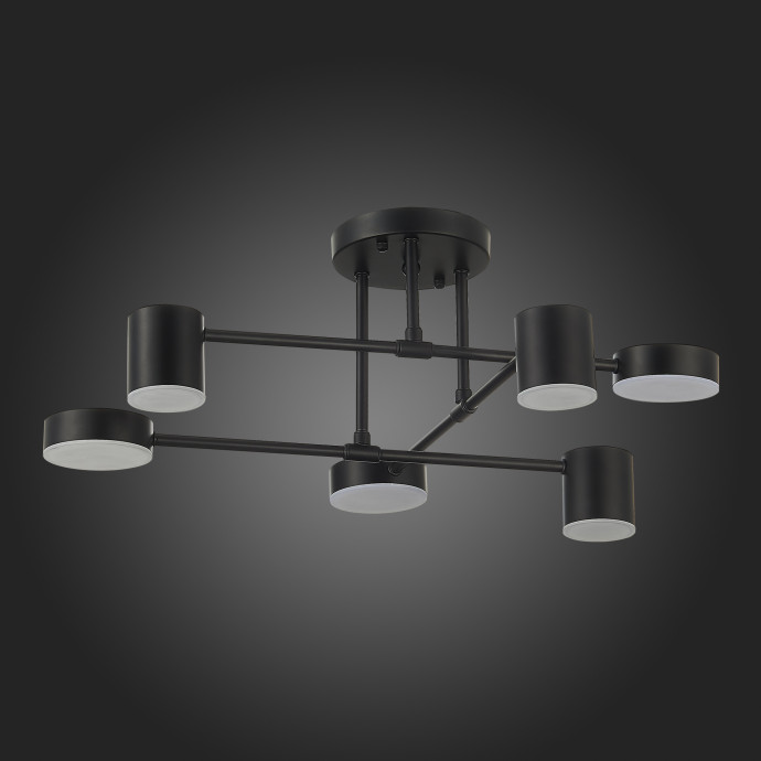 SLE201042-06 Светильник потолочный Черный/Черный LED 6*7W 4000K NOBEL