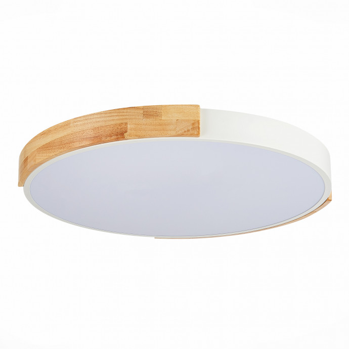 SLE201352-01 Светильник потолочный Белый, Светлое дерево/Белый LED 1*40W 3000K/4000K/6000K DELIA