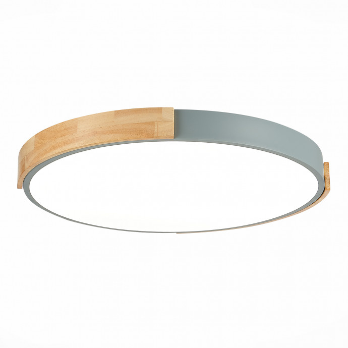 SLE201372-01 Светильник потолочный Серый, Светлое дерево/Белый LED 1*40W 3000K/4000K/6000K DELIA