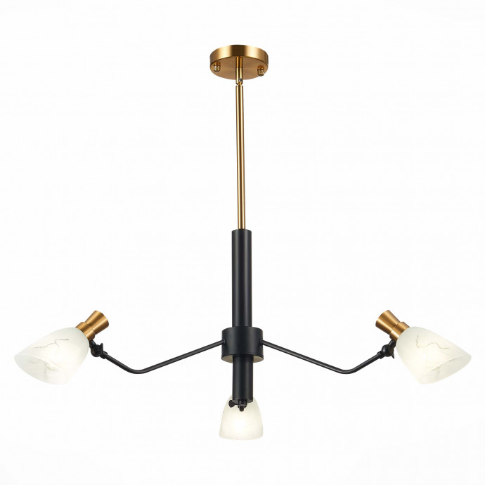 SLE205403-03 Светильник подвесной Черный, Латунь/Белый E14 3*60W LITA