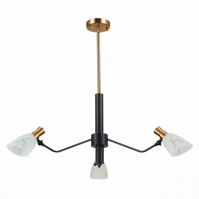 SLE205403-03 Светильник подвесной Черный, Латунь/Белый E14 3*60W LITA