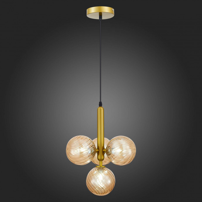 SLE220323-04 Светильник подвесной Золото/Янтарный G9 4*5W 4000K SALERNO