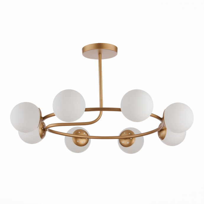 SLE220602-08 Светильник потолочный Золотистый/Белый E14 8*40W CALABRIA