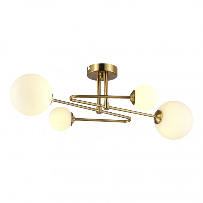SLE2211-302-04 Светильник потолочный Латунь/Белый G9 LED 4*5W FANTINI