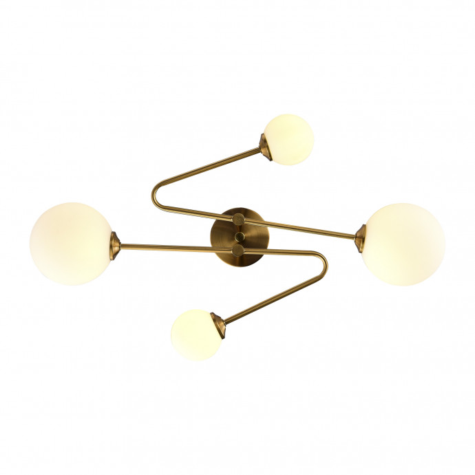 SLE2211-302-04 Светильник потолочный Латунь/Белый G9 LED 4*5W FANTINI