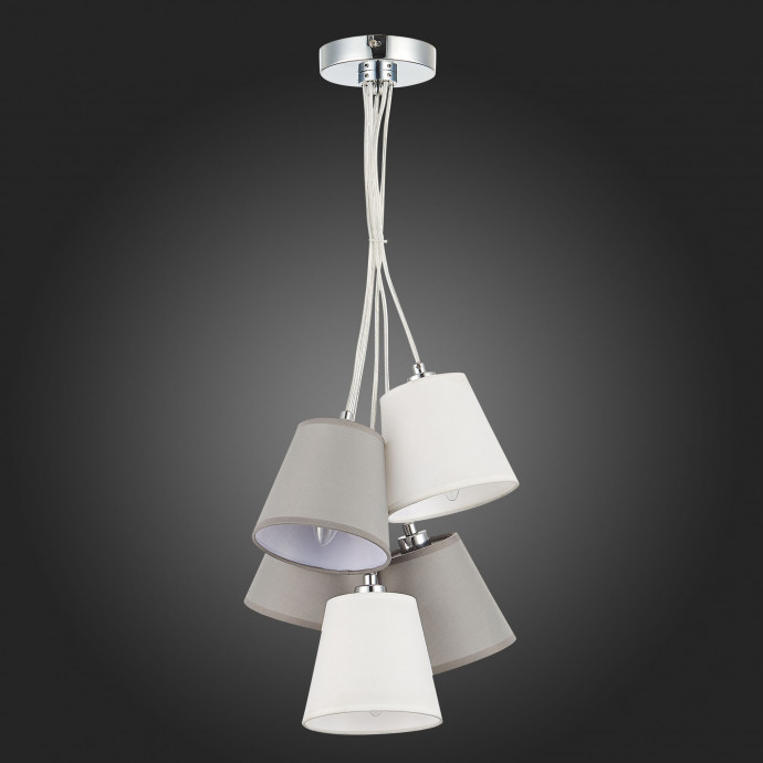 SLE300403-05 Светильник подвесной Хром/Белый, Серый E14 5*40W PRATO