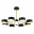 SLE6005-402-08 Светильник потолочный Черный, Золотистый/Черный LED 8*10W VALLE