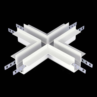 ST007.500.12 Коннектор X-образный для встраиваемого магнитного шинопровода под ГКЛ 12мм ST-Luce Белый SKYLINE 48