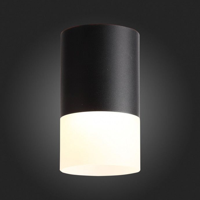 ST100.402.05 Светильник потолочный Черный LED 1*5W 3000K 390Lm Ra>80 120° D64xH110 170-240VV Накладные светильники