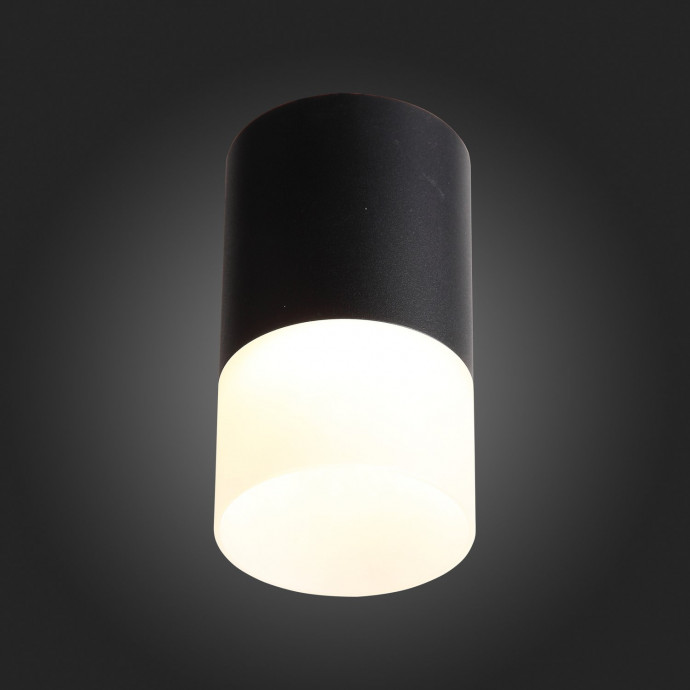 ST100.402.05 Светильник потолочный Черный LED 1*5W 3000K 390Lm Ra>80 120° D64xH110 170-240VV Накладные светильники