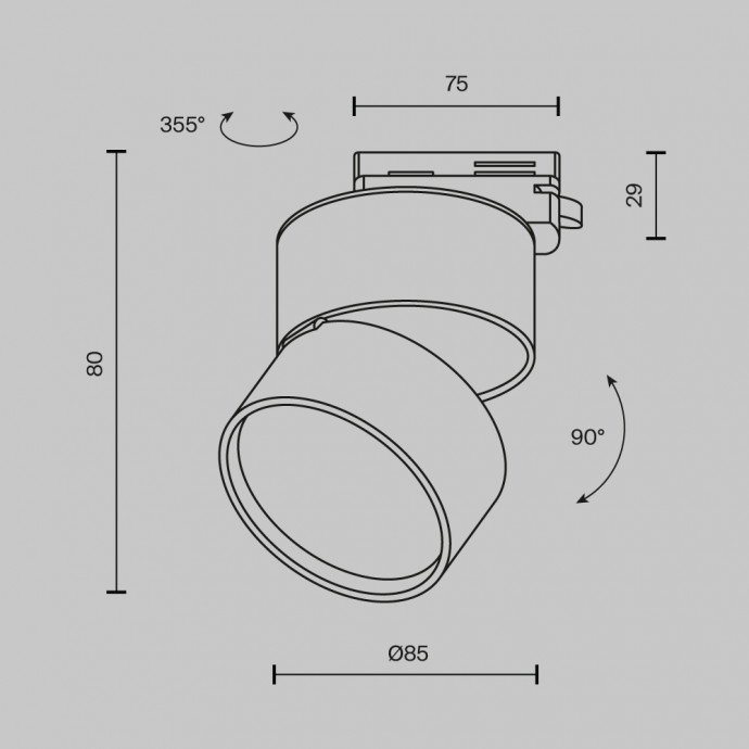 Трековый светильник Technical TR007-1-12W3K-W