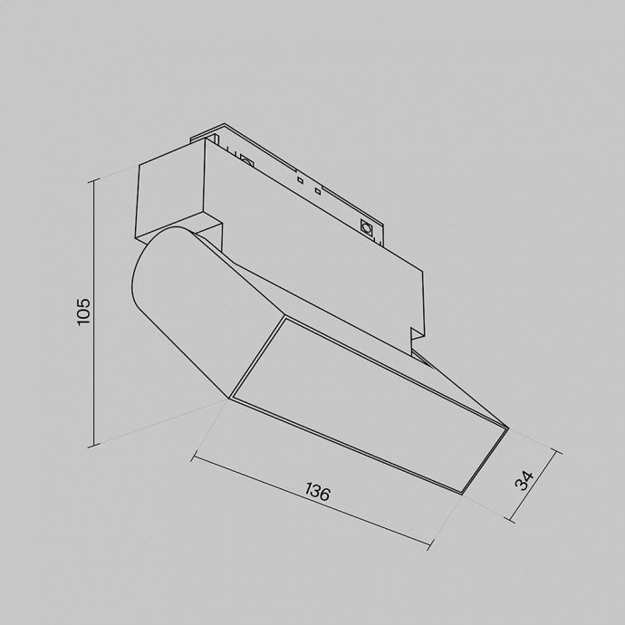 Трековый светильник Technical TR013-2-10W3K-B