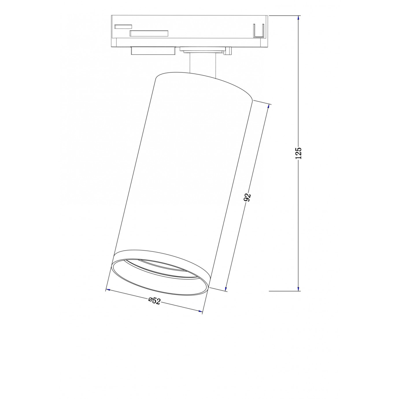 Трековый светильник Technical TR020-1-GU10-BTR020-1-GU10-B с доставкой ...