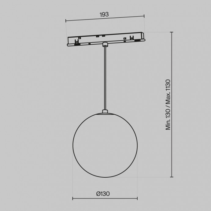 Трековый подвесной светильник Technical TR039-2-5W3K